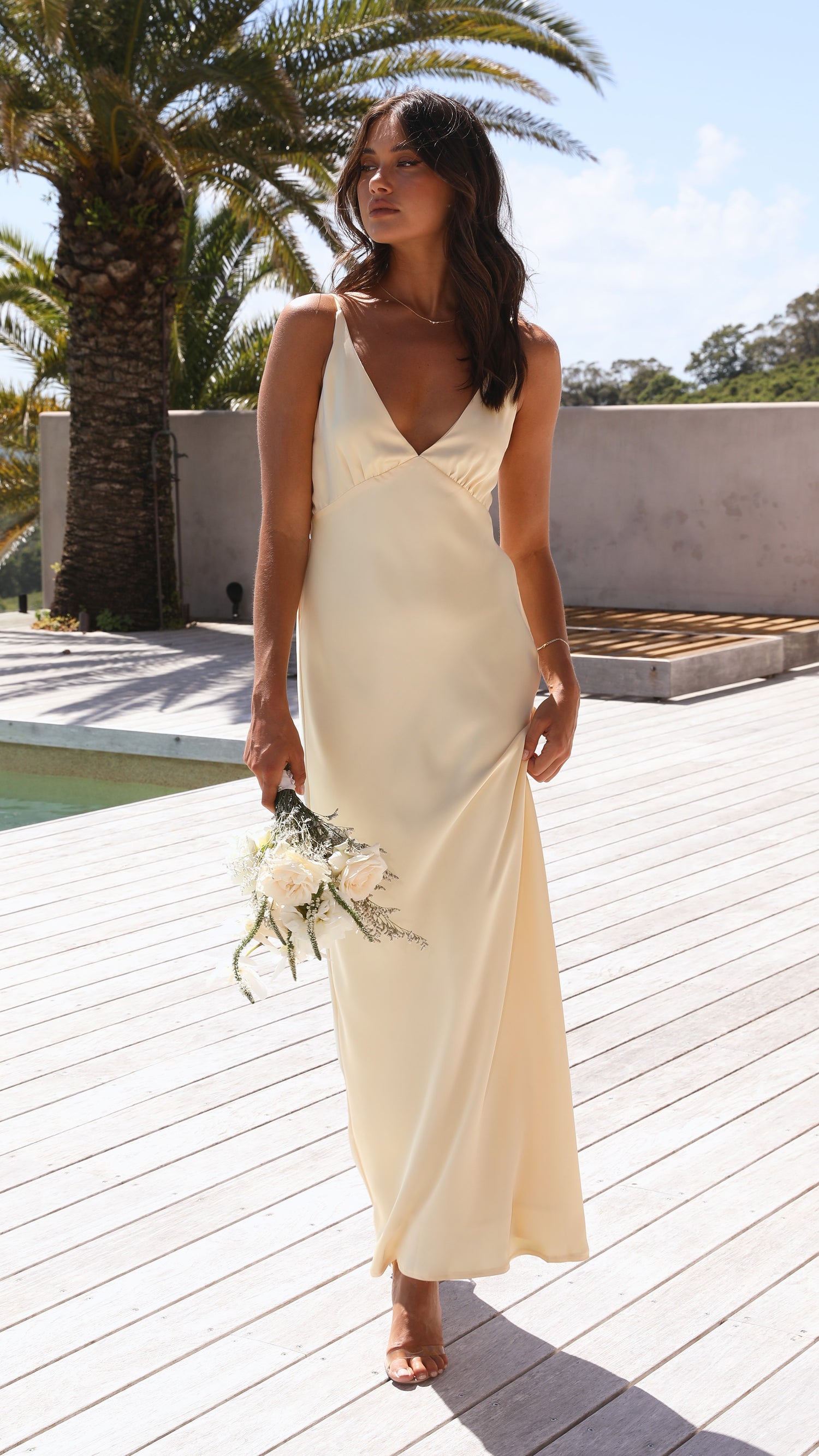 Ziah Maxi Dress - Lemon - Billy J