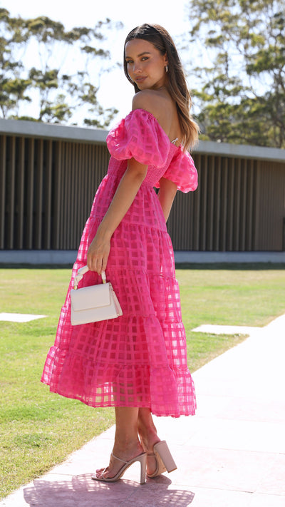 Load image into Gallery viewer, Deemi Maxi Dress - Hot Pink - Billy J

