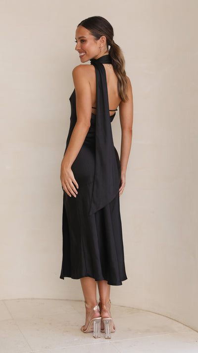 Load image into Gallery viewer, Hera Midi Dress - Black - Billy J
