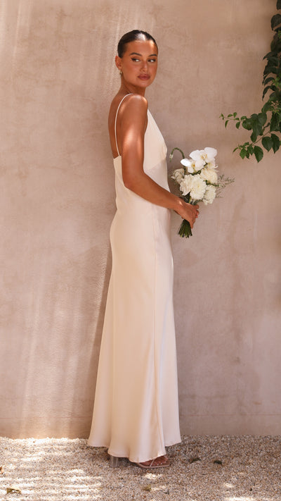 Load image into Gallery viewer, Ziah Maxi Dress - Champagne

