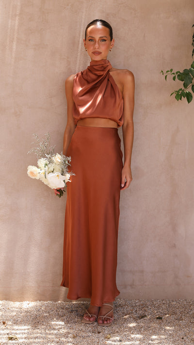 Load image into Gallery viewer, Esther Maxi Skirt - Copper

