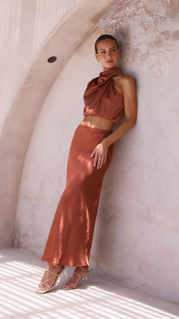 Esther Maxi Skirt - Copper