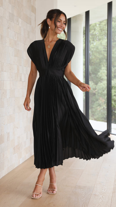 Load image into Gallery viewer, Gina Maxi Dress - Black - Billy J
