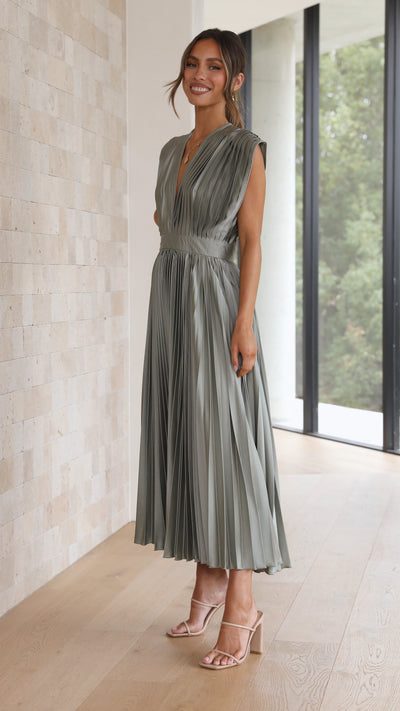 Load image into Gallery viewer, Gina Maxi Dress - Olive - Billy J
