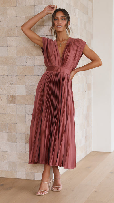 Load image into Gallery viewer, Gina Maxi Dress - Chocolate - Billy J

