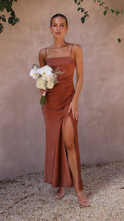 Load image into Gallery viewer, Ilana Maxi Dress - Copper - Billy J
