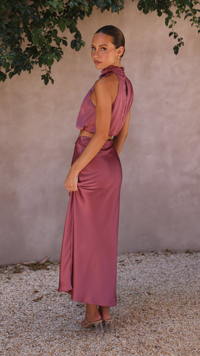 Load image into Gallery viewer, Esther Maxi Skirt - Plum
