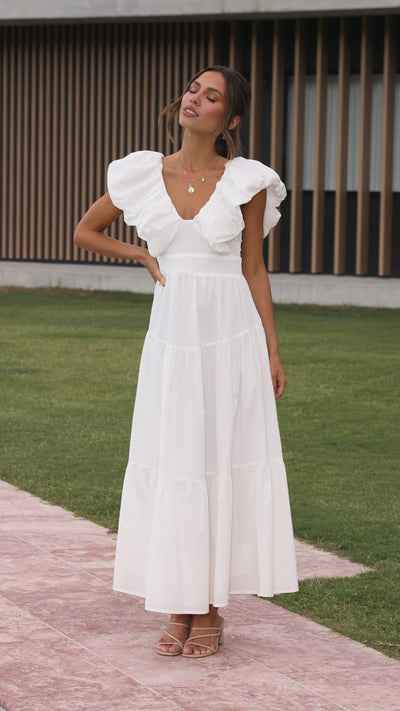 Load image into Gallery viewer, Emma Maxi Dress - White - Billy J
