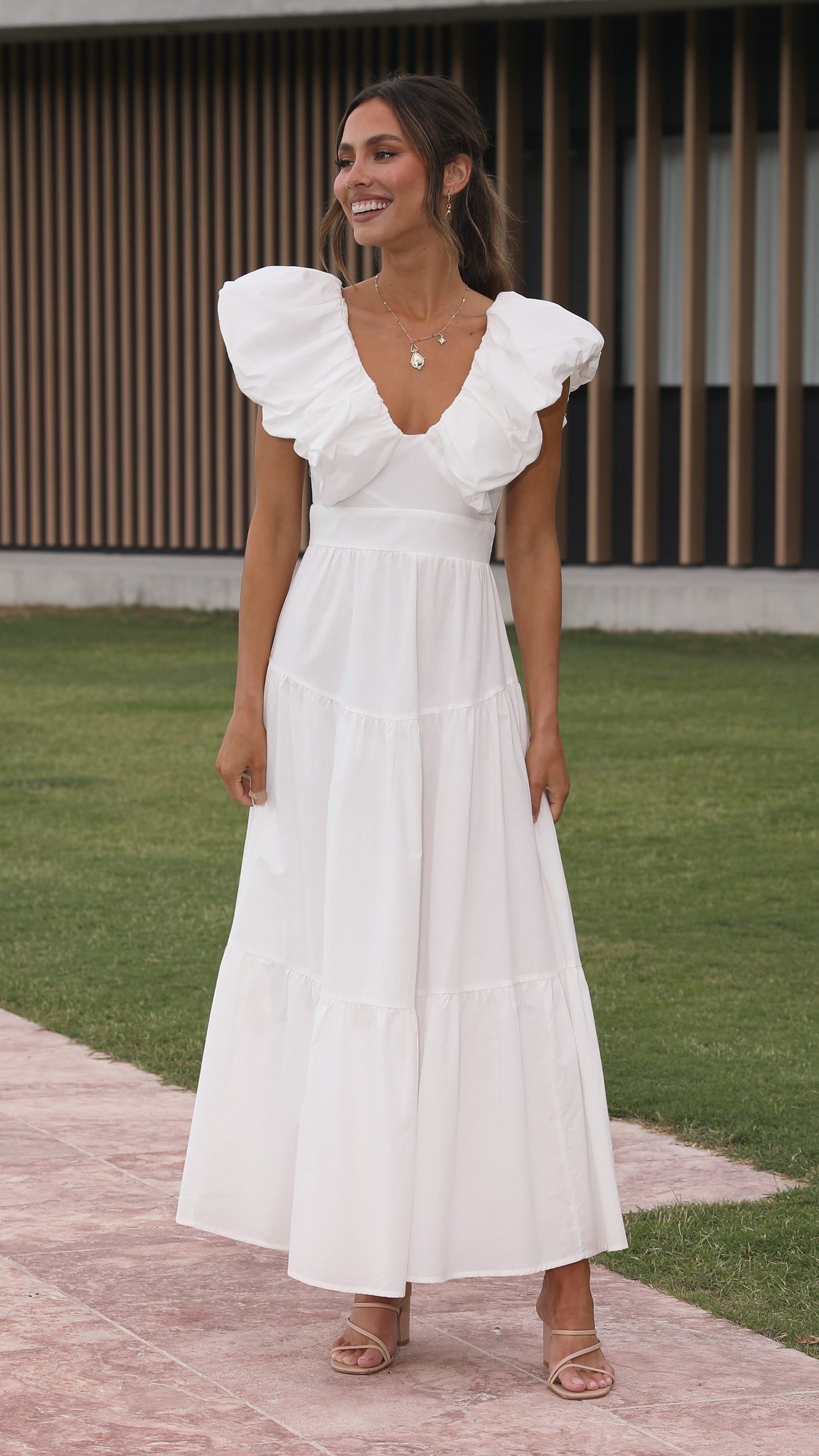 Emma Maxi Dress - White - Billy J