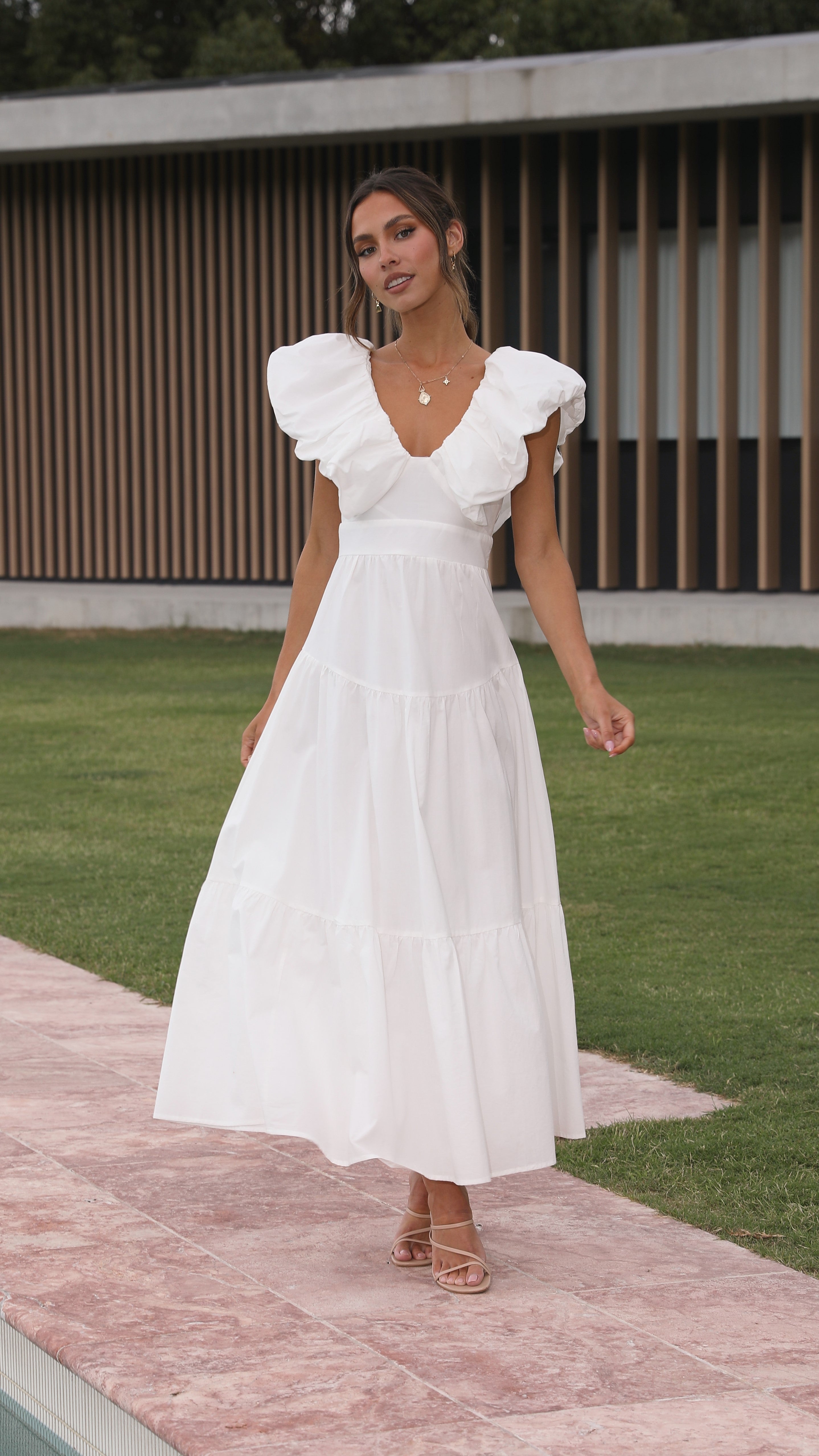 Emma Maxi Dress - White - Billy J