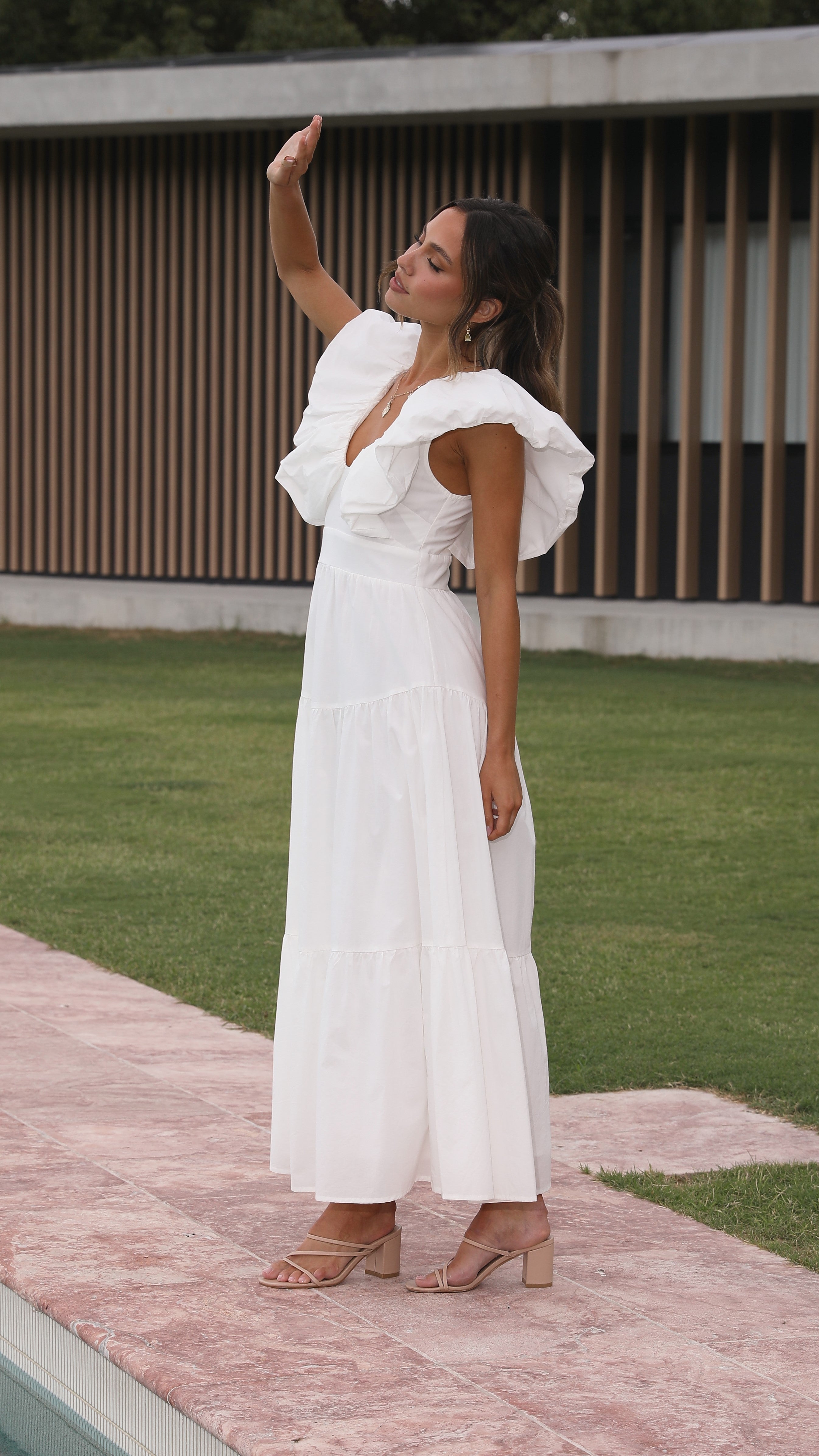 Emma Maxi Dress - White - Billy J