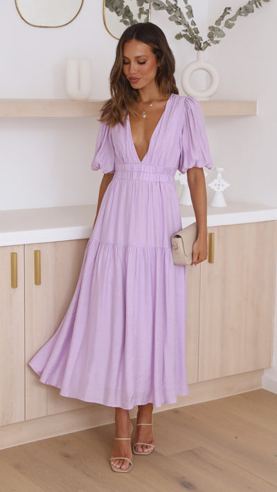 Load image into Gallery viewer, Erin Midi Dress - Lilac - Billy J
