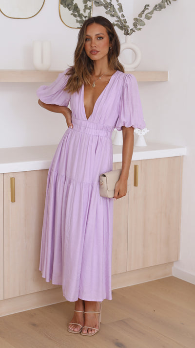Load image into Gallery viewer, Erin Midi Dress - Lilac - Billy J
