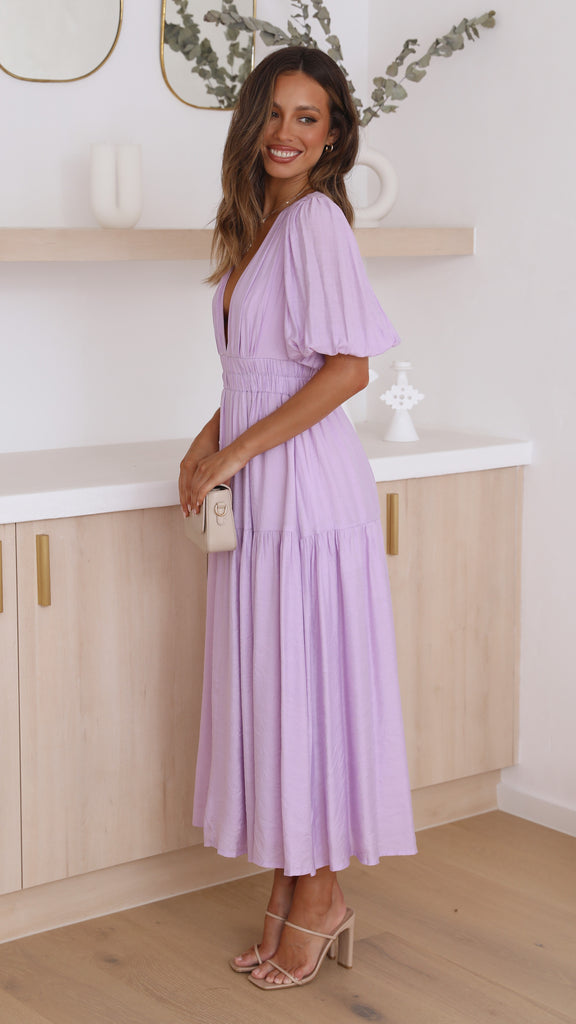 Erin Midi Dress - Lilac