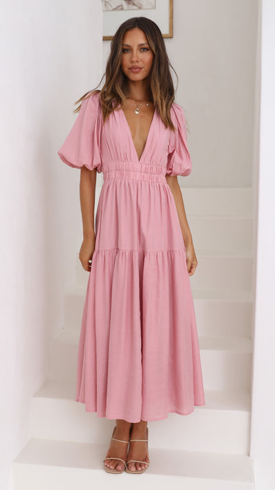 Load image into Gallery viewer, Erin Midi Dress - Soft Pink
