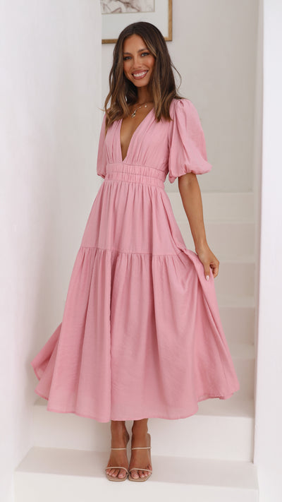 Load image into Gallery viewer, Erin Midi Dress - Soft Pink - Billy J

