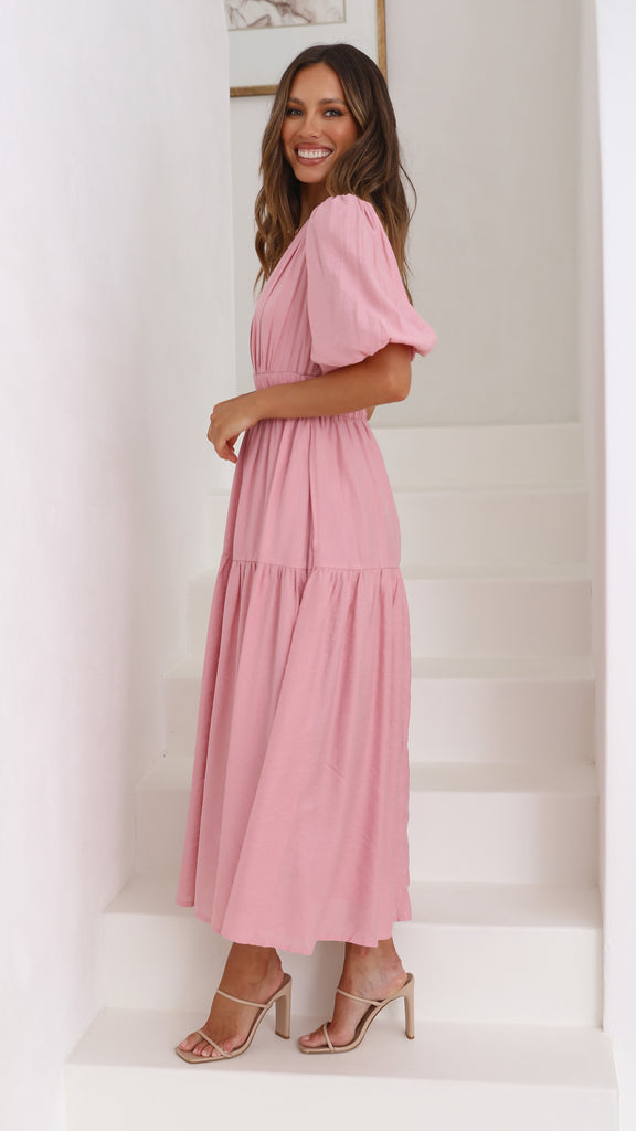 Erin Midi Dress - Soft Pink