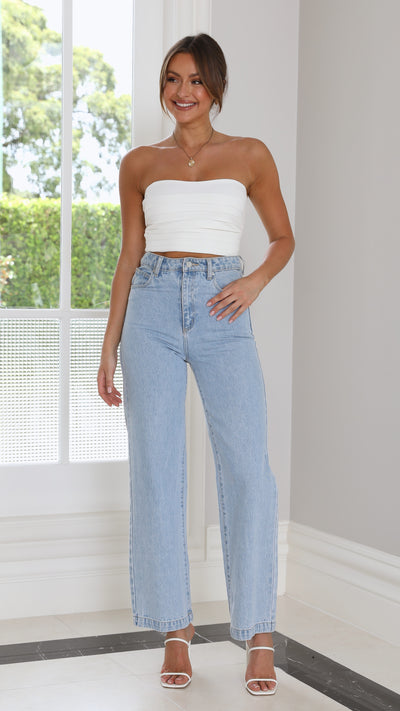 Load image into Gallery viewer, Paigie Crop Top - White
