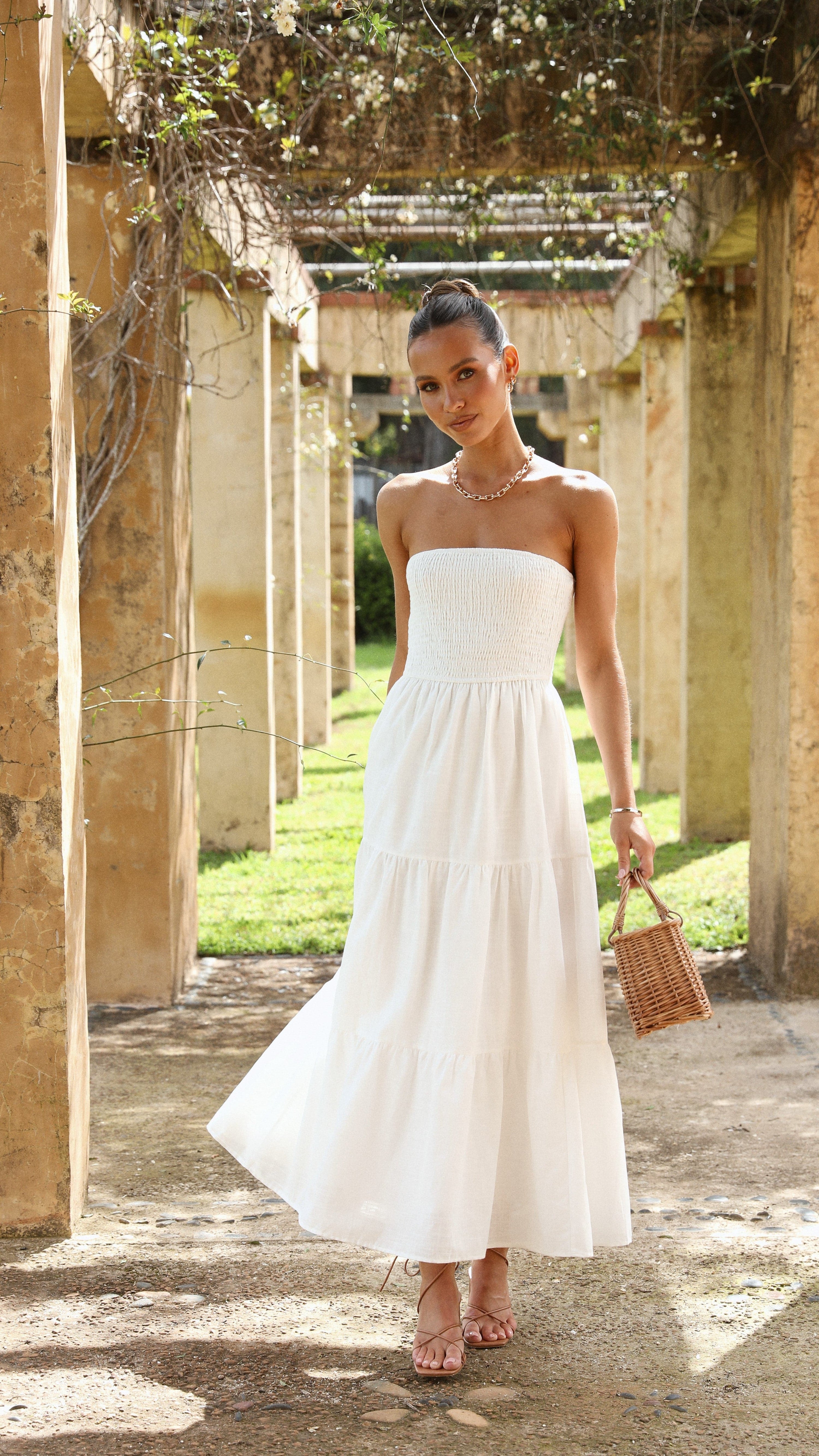 Brooke Maxi Dress - White - Billy J