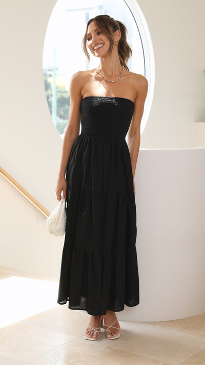 Load image into Gallery viewer, Brooke Maxi Dress - Black - Billy J
