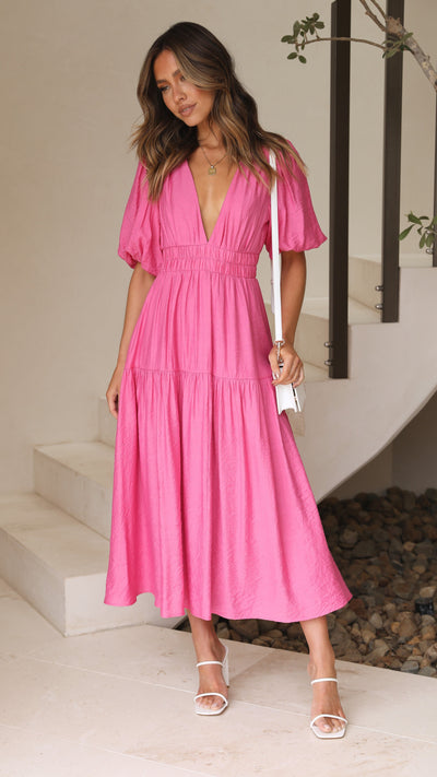 Load image into Gallery viewer, Erin Midi Dress - Pink - Billy J
