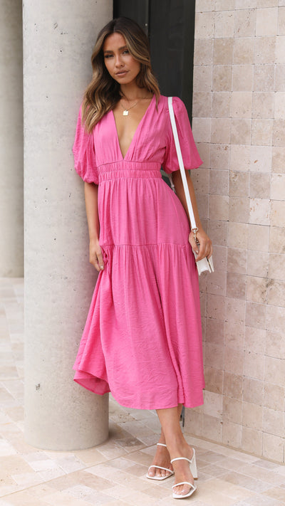 Load image into Gallery viewer, Erin Midi Dress - Pink
