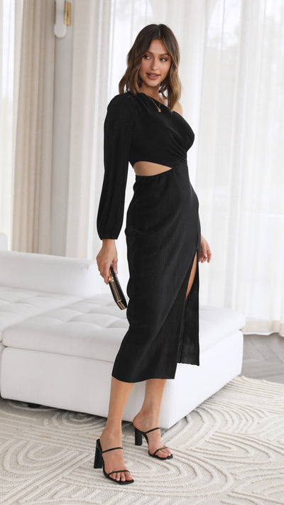 Load image into Gallery viewer, Danika Midi Dress - Black
