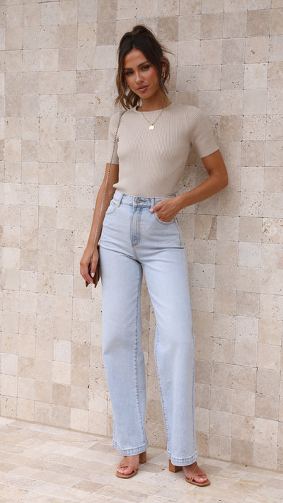 Load image into Gallery viewer, Laylin Ribbed Top - Oatmeal - Billy J
