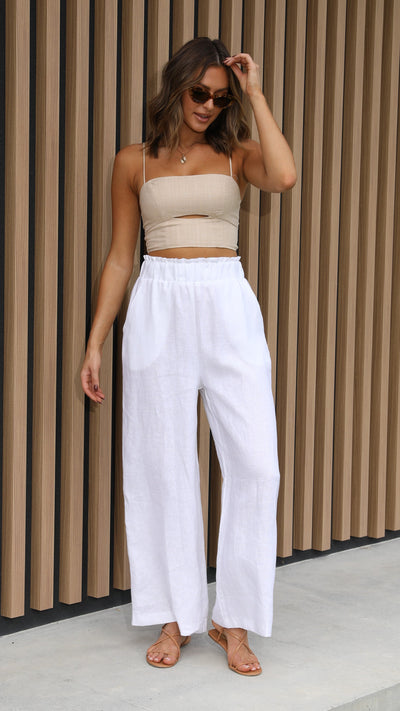 Load image into Gallery viewer, Sienna Pants - White - Billy J
