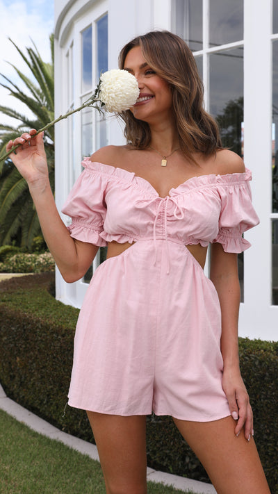 Load image into Gallery viewer, Vera Playsuit - Pink
