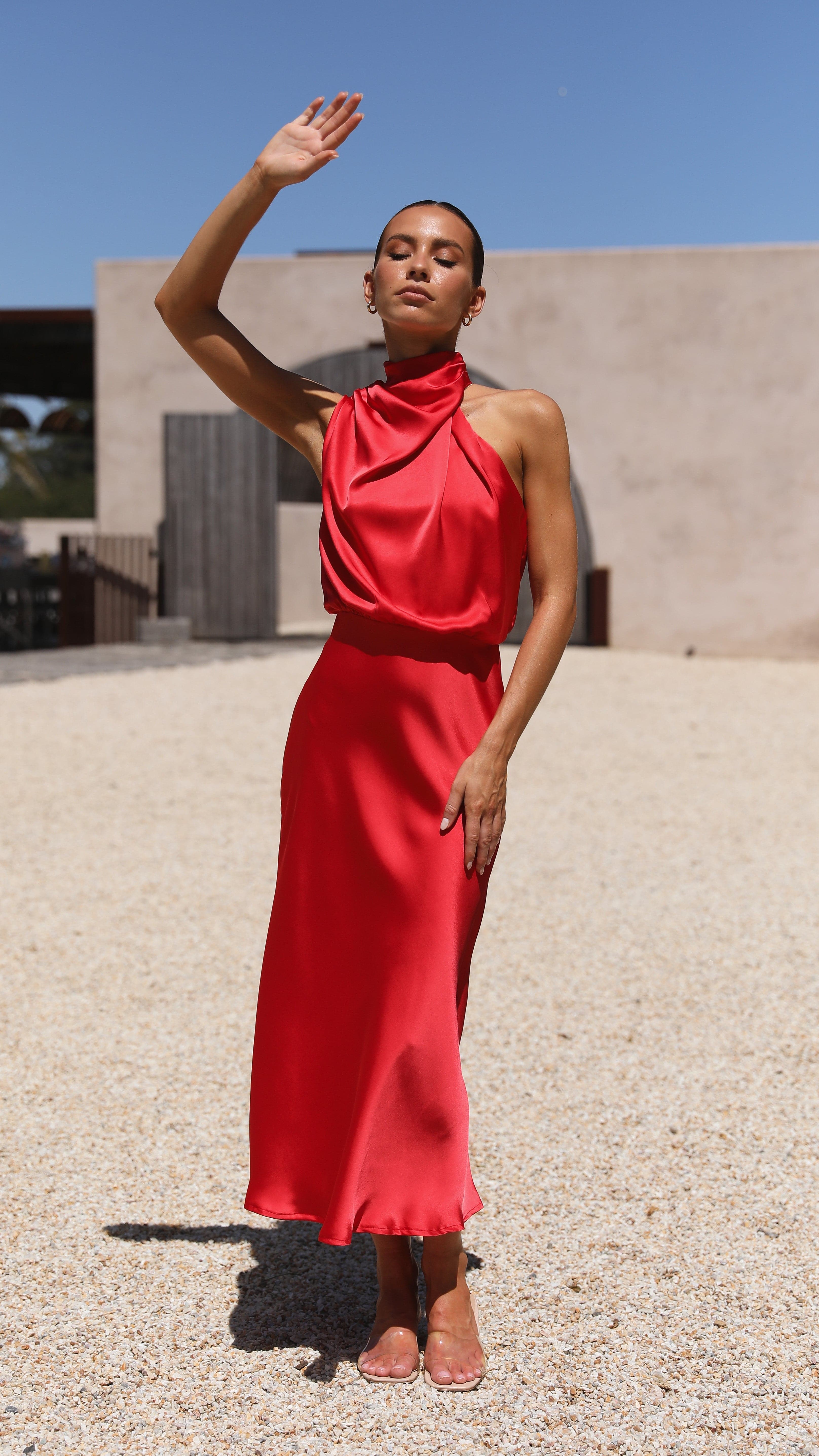 Esther Maxi Dress - Red - Billy J