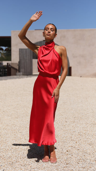 Load image into Gallery viewer, Esther Maxi Dress - Red - Billy J
