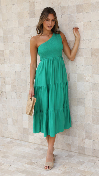 Load image into Gallery viewer, Cassy Midi Dress - Green - Billy J
