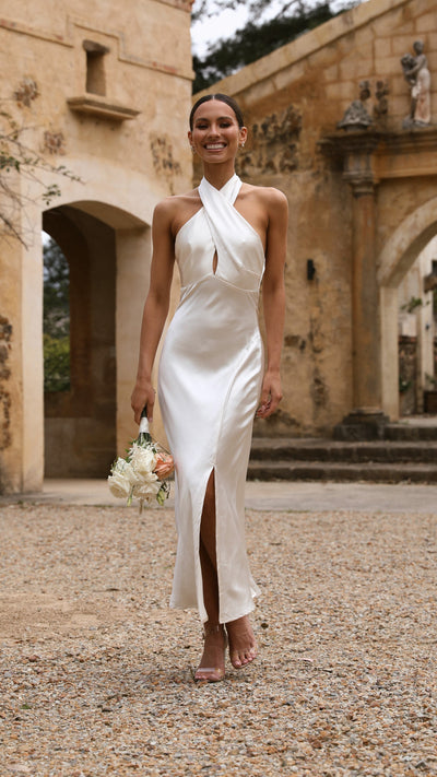 Load image into Gallery viewer, Athena Midi Dress - Champagne
