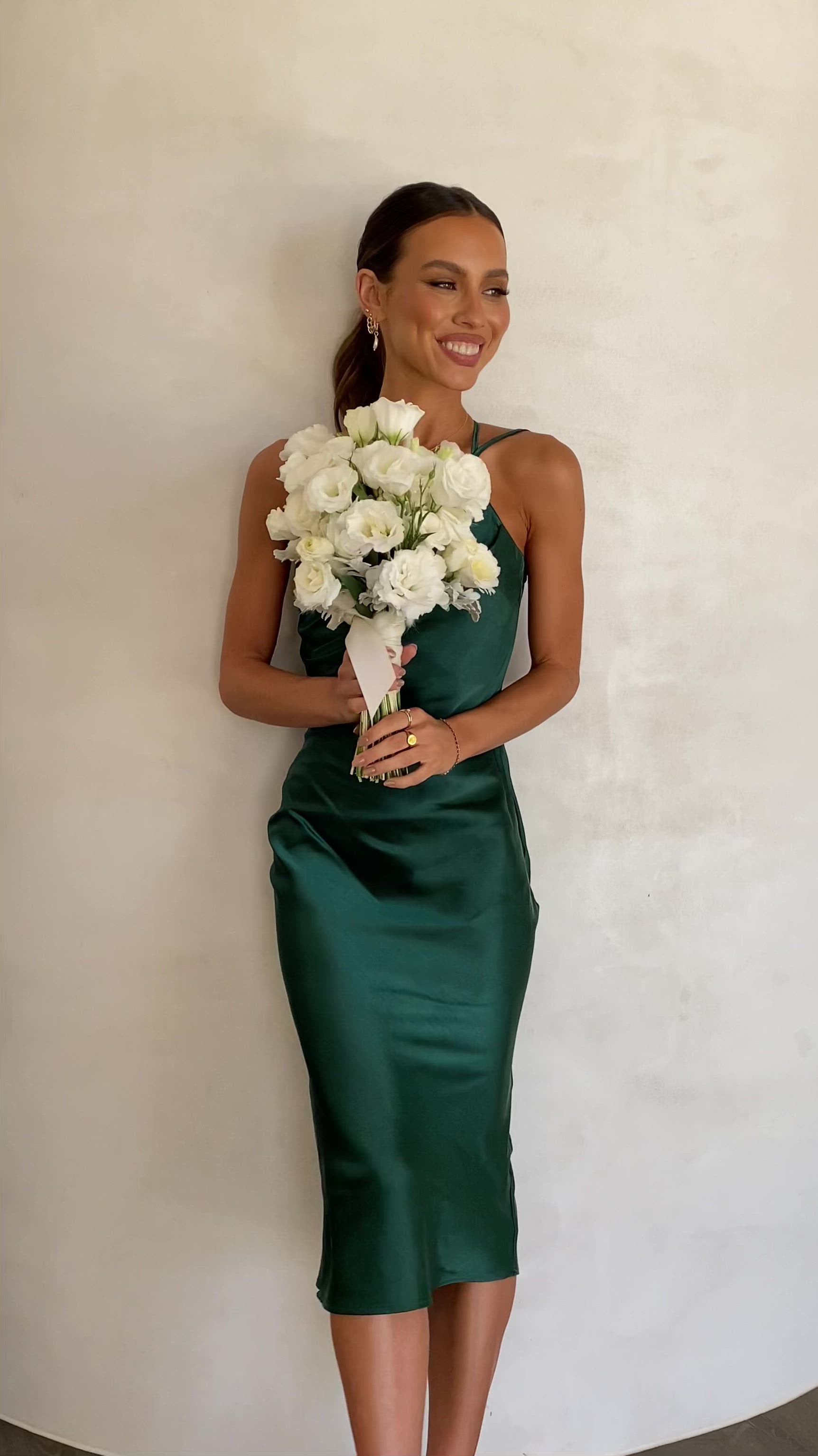 Josephina Midi Dress - Emerald Green