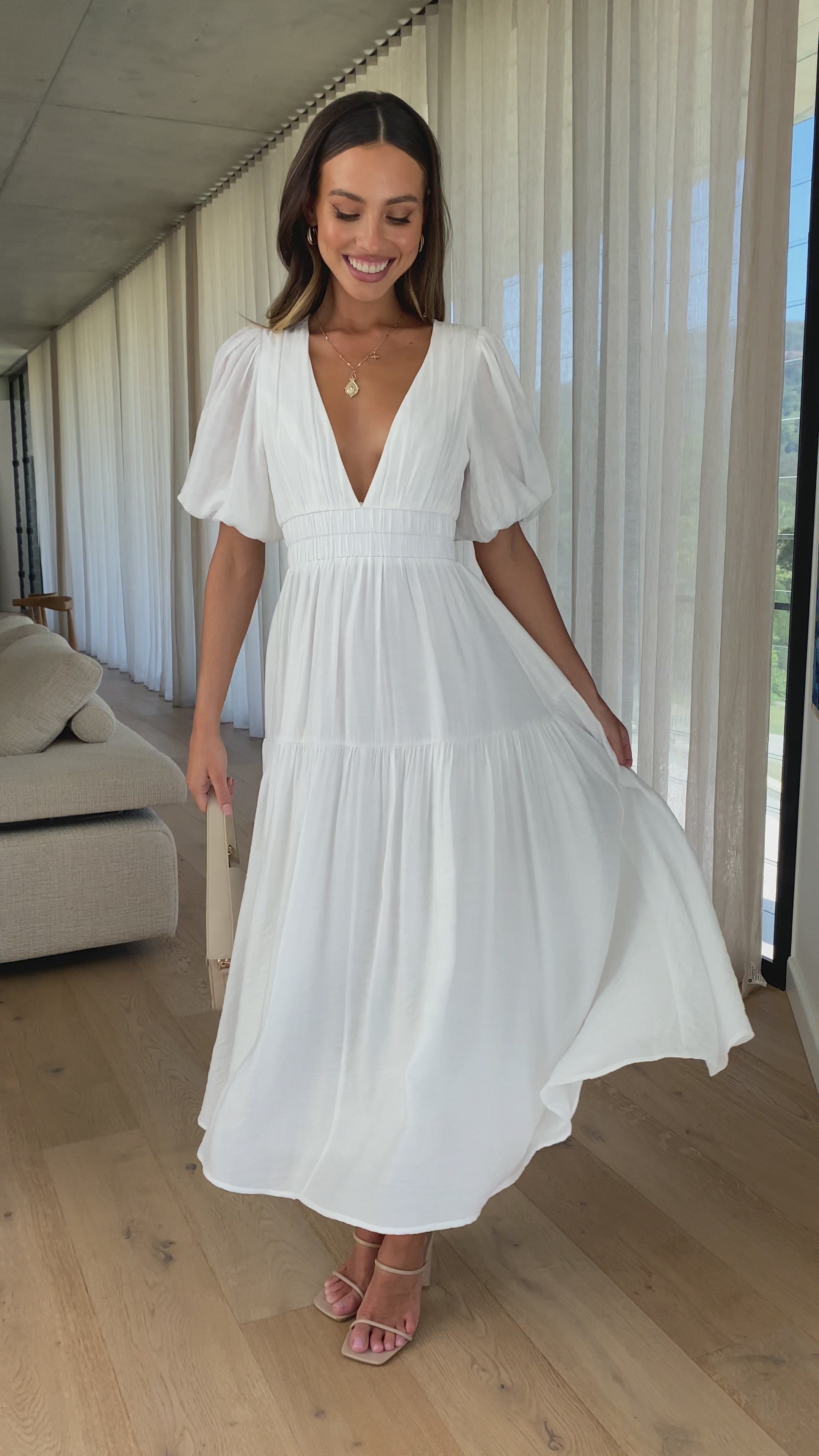 Erin Midi Dress - White
