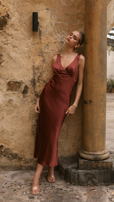 Load image into Gallery viewer, Sammie Maxi Dress - Rust - Billy J

