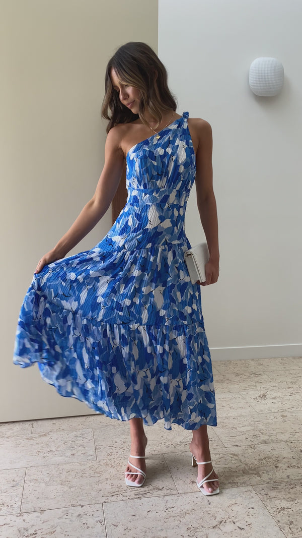 Jayma Maxi Dress - Blue Floral Print - Billy J