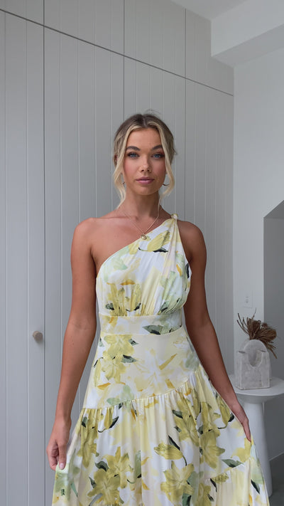 Load and play video in Gallery viewer, Jayma Maxi Dress - Yellow Floral

