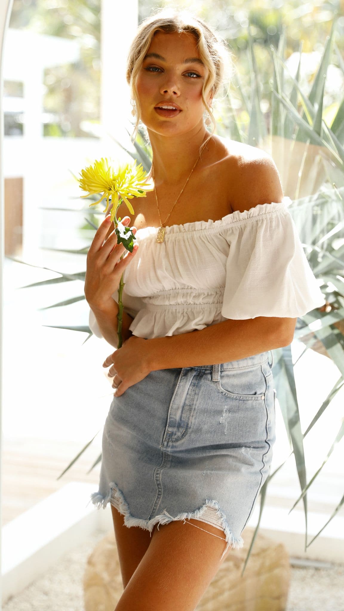 Tammy Mini Skirt - Light Denim - Billy J