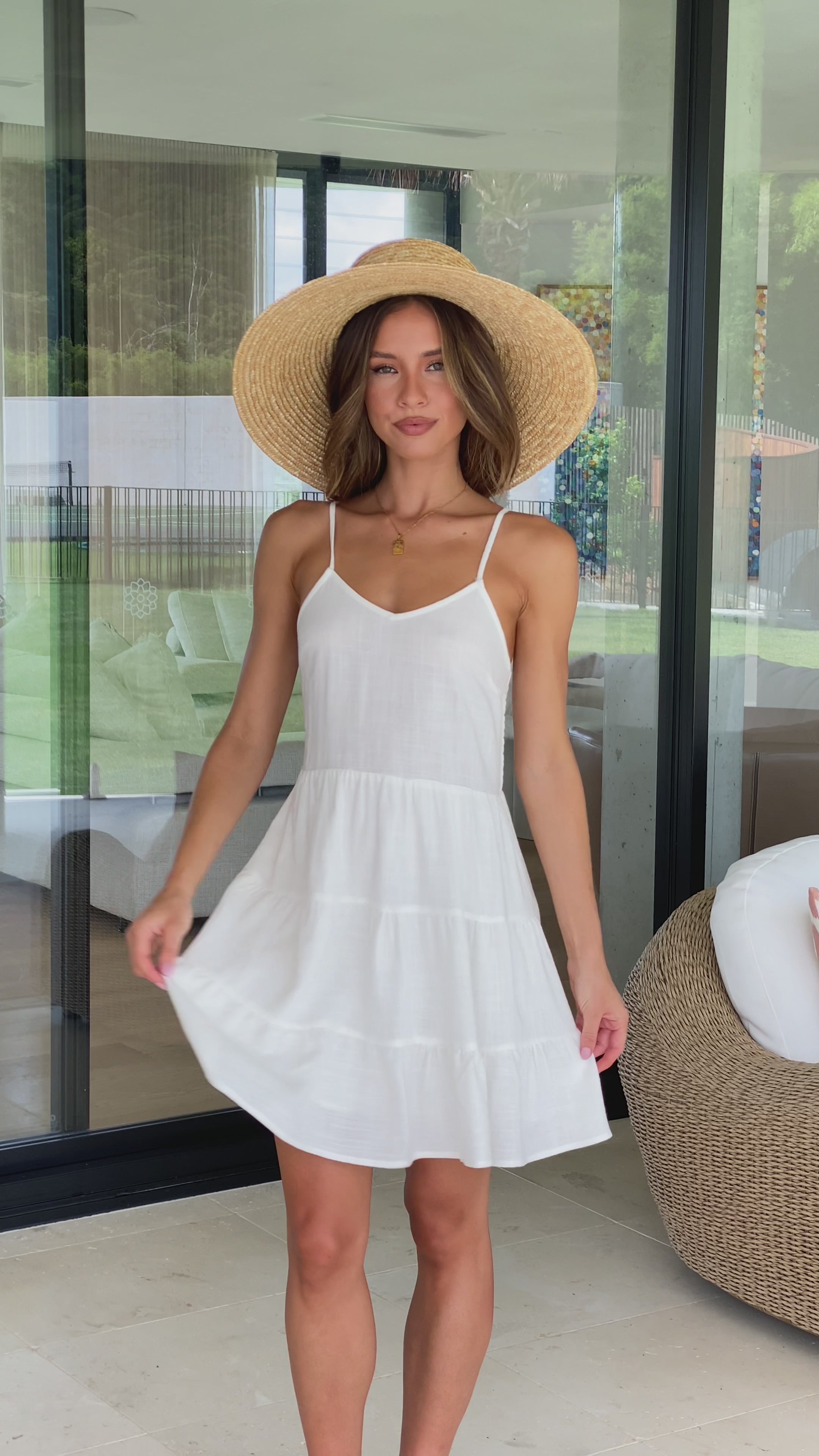 Chara Mini Dress - White