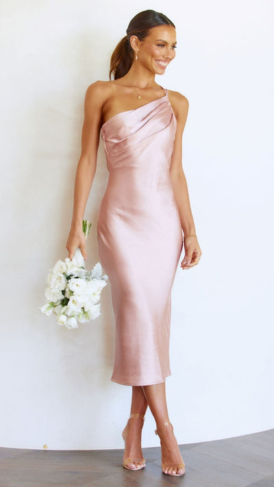 Load image into Gallery viewer, Josephina Midi Dress - Dusty Pink
