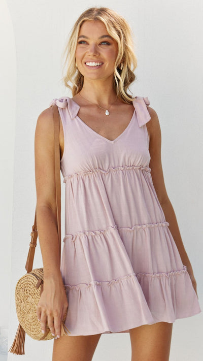 Load image into Gallery viewer, Odessia Mini Dress - Blush
