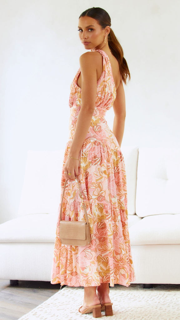 Jayma Maxi Dress - Pink/Orange Floral