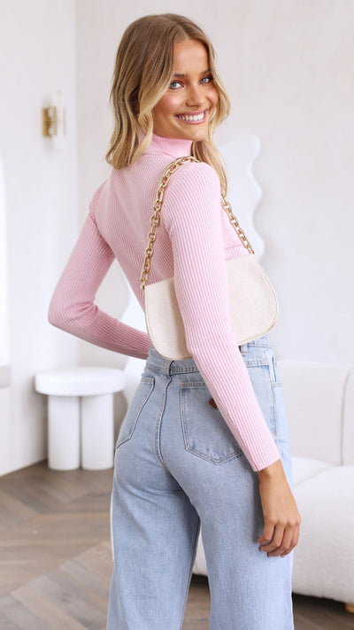 Load image into Gallery viewer, Sammi Turtle Neck Knit - Light Pink

