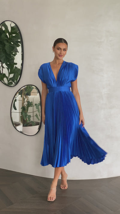 Load and play video in Gallery viewer, Gina Maxi Dress - Blue
