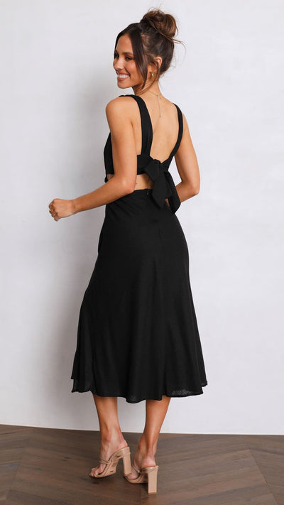 Load image into Gallery viewer, Renee Midi Dress - Black
