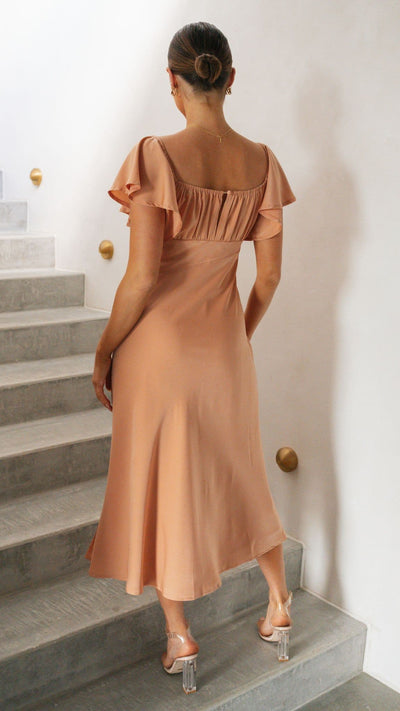 Load image into Gallery viewer, Louisa Midi Dress - Peach

