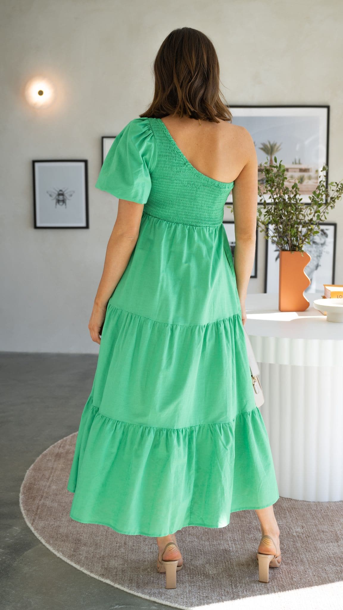Islah Midi Dress - Green