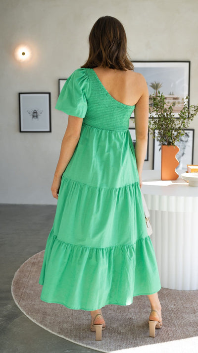 Load image into Gallery viewer, Islah Midi Dress - Green
